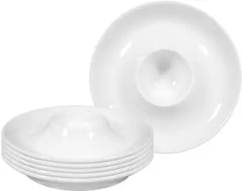Seltmann Weiden Rondo/Liane Wei&szlig; Eierbecher mit Ablage 6er Set