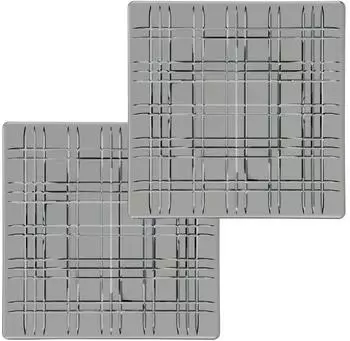 Nachtmann Square Servierplatte 21x21cm, Glas, grau, 2er-Set (101450)