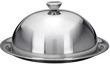 Spetebo Speiseglocke mit Servierteller Edelstahl &Oslash;24cm (29881)