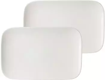 Ritzenhoff & Breker Arena Servierplatte Wei&szlig; Keramik 33,5x22cm 2er Set
