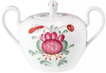 Seltmann Weiden Amina Ostfriesenrose Zuckerdose mit Griffen, Porzellan, 230ml