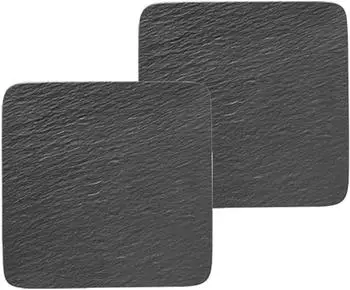 Villeroy & Boch Servierplatten Manufacture Rock 2er Set, schwarz schwarz
