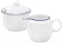MILCH- & ZUCKER-SET Compact Blaurand wei&szlig;-blau