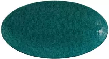 Seltmann Weiden Servierplatte oval Life Fashion Trendy Petrol, Porzellan 33x18cm