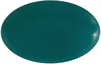 Seltmann Weiden Servierplatte oval Life Fashion Trendy Petrol, Porzellan 40x26cm
