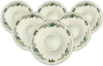 Seltmann Weiden Marieluise Weihnachten Eierbecher mit Ablage &oslash; 12,5 cm 6er Set