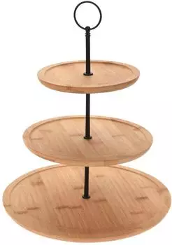 Spetebo Etagere aus Bambus, 3 Etagen, 35cm (2686)
