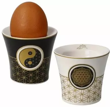 Goebel Eierbecher-Set Lotus Yin Yang, New Bone China, bunt (23-500-79-1)