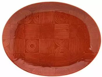 Maxwell & Williams Arc Servierplatte oval, Keramik, terracotta, 36x27cm (DR0458)