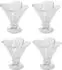 Intirilife Eisschalen 4er-Set, Glas, 150ml, mit Standfuß (IL-100873)