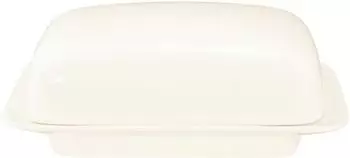 Seltmann Weiden Savona Fine Diamond Butterdose 250g, Porzellan, wei&szlig;