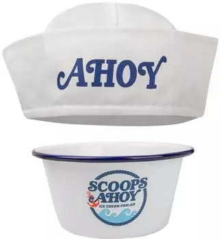 Cinereplicas Stranger Things Eisbecher mit Matrosenm&uuml;tze Scoops Ahoy