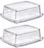 Westmark Butterdosen aus Glas, 2er-Set, transparent (208522E3)