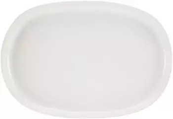 CreaTable Uno Offwhite Servierplatte oval, Steinzeug, 33x23cm (30004)
