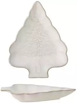 Bloomingville Servierteller "Winter" Tannenbaum-Form 22x17cm (82061075)