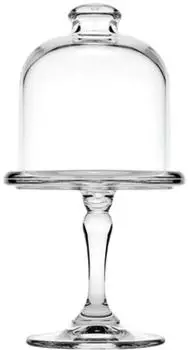 Pasabahce Mini Patisserie-St&auml;nder mit Glasglocke, transparent, 10x18,5cm (2592)