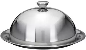 Excellent Houseware Speiseglocke mit Serviertablett, Stahl (877877KOP)