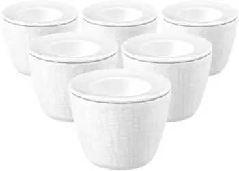 Seltmann Weiden Snack and Egg Life Fashion Eierbecher 6er Set, wei&szlig;, Porzellan, &oslash;6,8cm