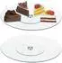 Relaxdays Drehbare Tortenplatte Glas 2er-Set