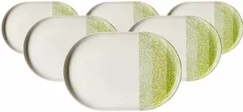 Ritzenhoff & Breker Trio Servierplatte oval 30x20cm, grün, 6er Set (Steinzeug)