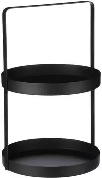 MICA Decorations Etagere schwarz, Metall, &Oslash;25 x H41cm