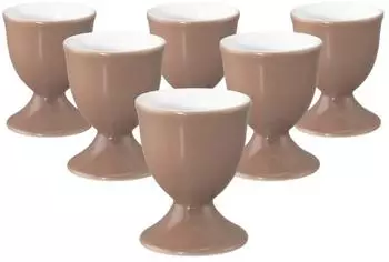 Seltmann Weiden Liberty Pure Colors Eierbecher cocoa braun, Porzellan, 6er Set (ø4,9cm)
