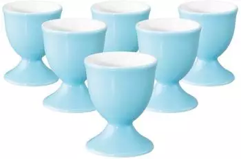 Seltmann Weiden Liberty Pure Colors Eierbecher lagoon blau, 6er Set, Porzellan (&oslash; 4,9cm)