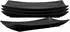 Spetebo Servierschale rechteckig, Porzellan, schwarz matt, 29x15cm, 4er-Set