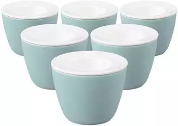 Seltmann Weiden Snack and Egg Life Fashion Eierbecher-Set 6-tlg., gr&uuml;n chic, Porzellan, &oslash;6,8cm