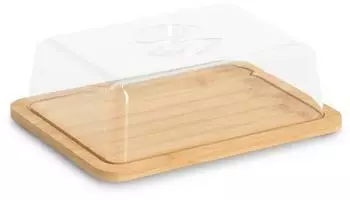 Zeller Käseglocke Bambus/Kunststoff 24x18,5x7,5cm (25672)