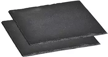 Kesper Servierplatte Schiefer 20x20cm, 2er-Set (38109)