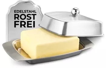 Wenko Butterdose Edelstahl 17,5x7x10,5cm (89760500)