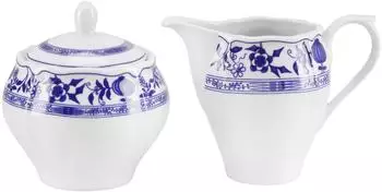 CreaTable Flora Zwiebelmuster Milch- und Zuckerset, Porzellan, 2-tlg. (25336)