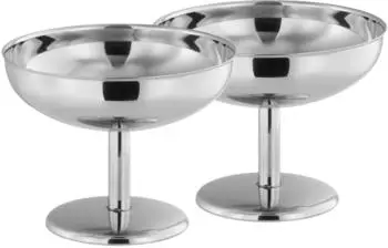 APS FRIGIO Eisbecher-Set, 2-teilig, 180ml, Edelstahl hochglanzpoliert (40910)