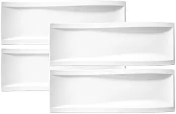 Villeroy & Boch NewWave Antipastiteller 4er Set, Porzellan, wei&szlig; (10-2525-2596)