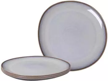 Villeroy & Boch Lave Servierplatte ø 32cm, beige, Steingut, 4er-Set (94319519-0)