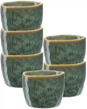 Leonardo Matera Eierbecher, Keramik, grün, 6er Set (023048)