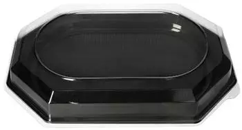 Starpak Servierplatten PET 45x30cm schwarz, 10 St&uuml;ck