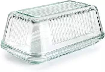 ibili Vintage Butterdose aus Glas 17x10cm (668500)