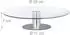 Relaxdays Tortenplatte mit Fuß, drehbar, Glas, transparent/silber, 2er-Set (10044552)