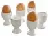 Loberon Fontienne Eierbecher 6er-Set, weiß, Steingut (21404-5-1)