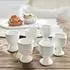Loberon Fontienne Eierbecher 6er-Set, weiß, Steingut (21404-5-1)