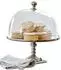 Loberon Mine Glasglocke mit Platte, Glas/Aluminium, silber/klar (15971191)
