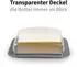 ProHome Butterdose Anthrazit/Transparent Kunststoff