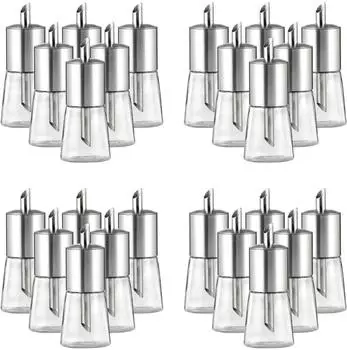 Ritzenhoff & Breker Basic Zuckerstreuer, Glas/Metall, transparent-silber, 15cm, 24er-Set