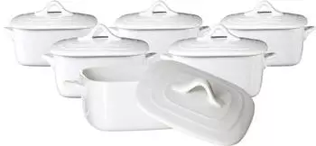 Ritzenhoff & Breker Bianco Mini-Terrinen 10,5x10,5cm, wei&szlig;, Porzellan, 6er-Set