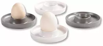 Kesper Eierbecher grau/wei&szlig;, 4 St&uuml;ck (41166)