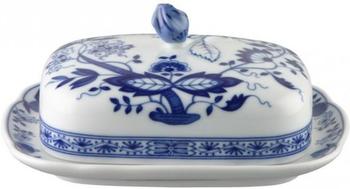 Hutschenreuther Blau Zwiebelmuster Butterdose Deckel