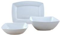 CreaTable Servier-Set "Victoria Weiss" Qualit&auml;tsporzellan, Klassisch wei&szlig;, Made in