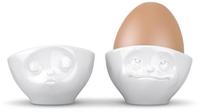BHS FIFTYEIGHT Eierbecher Set Nr.1 - K&uuml;ssend & Vertr&auml;umt wei&szlig; (T015101)